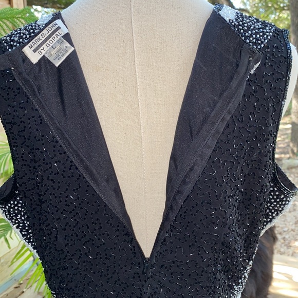 Vintage MARK & JOHN Beaded Evening Top SZ L - Picture 5 of 7